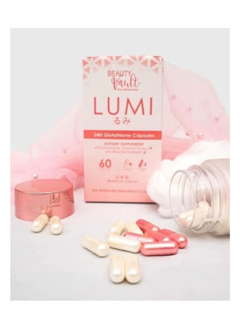 Beauty Vault Lumi 24H Glutathione Capsules By Beauty Vault (60 Capsules) - Image 5